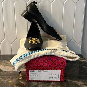 Tory Burch Eleanor Pump 35mm Perfect Black size 10.5